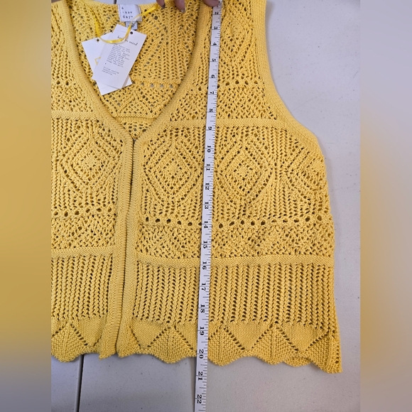 NWT A New Day Yellow Mixed Knit Sweater Vest XL - Picture 12 of 12